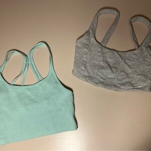 Mint and Gray tank tops